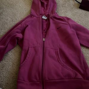 Nike purple zip up hoodie